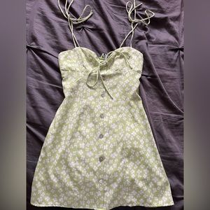 Princess Polly green floral mini dress